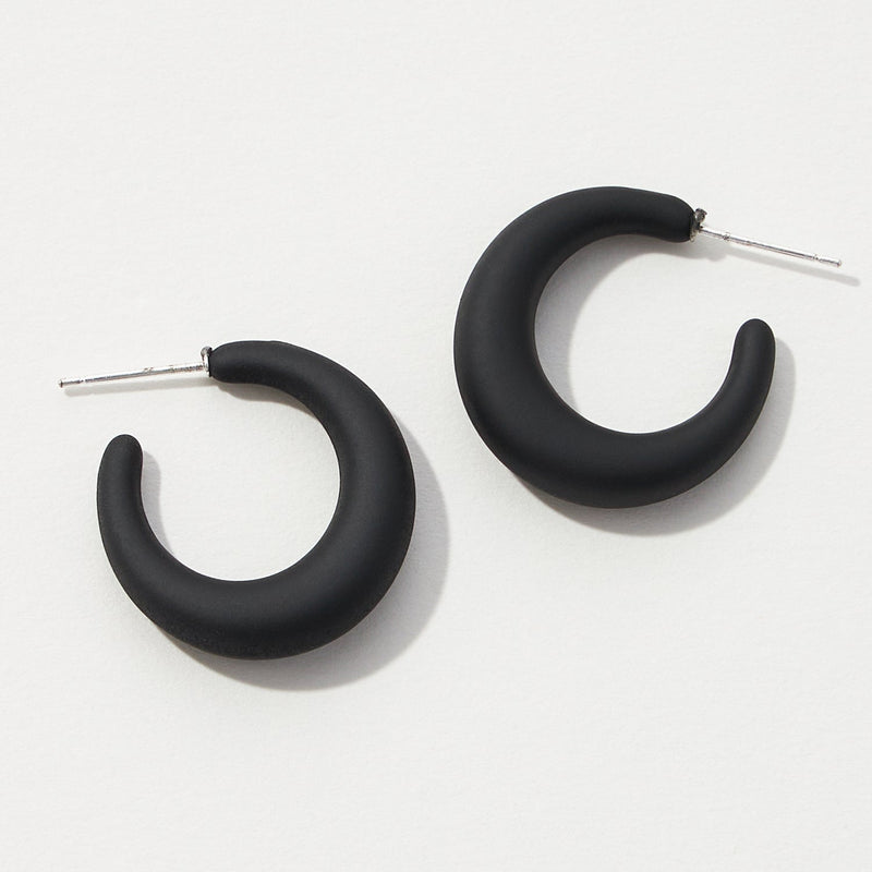 Rubber Coating Hoop Earring