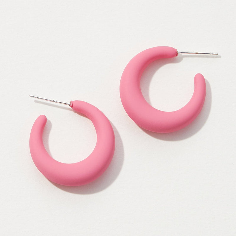 Rubber Coating Hoop Earring