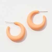 Rubber Coating Hoop Earring