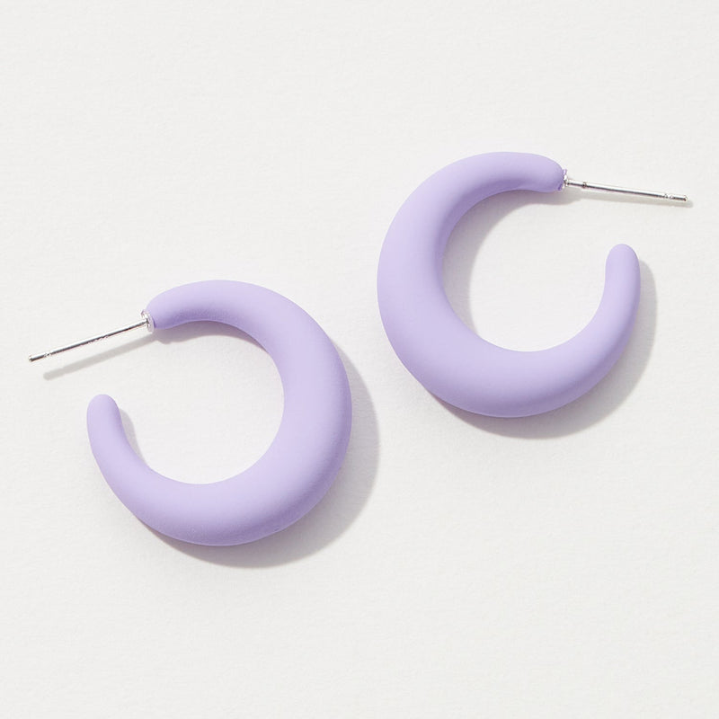 Rubber Coating Hoop Earring