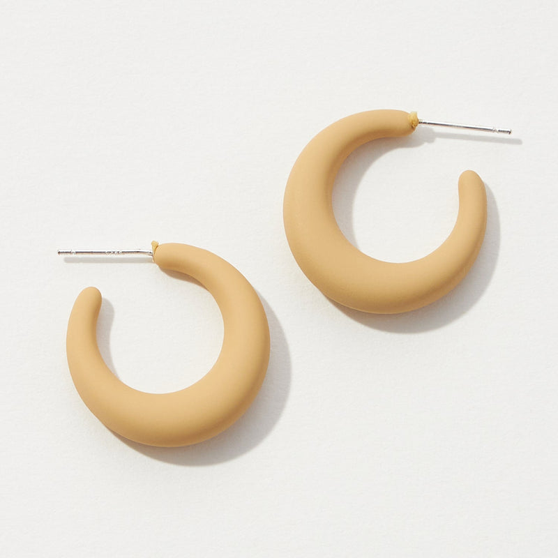 Rubber Coating Hoop Earring