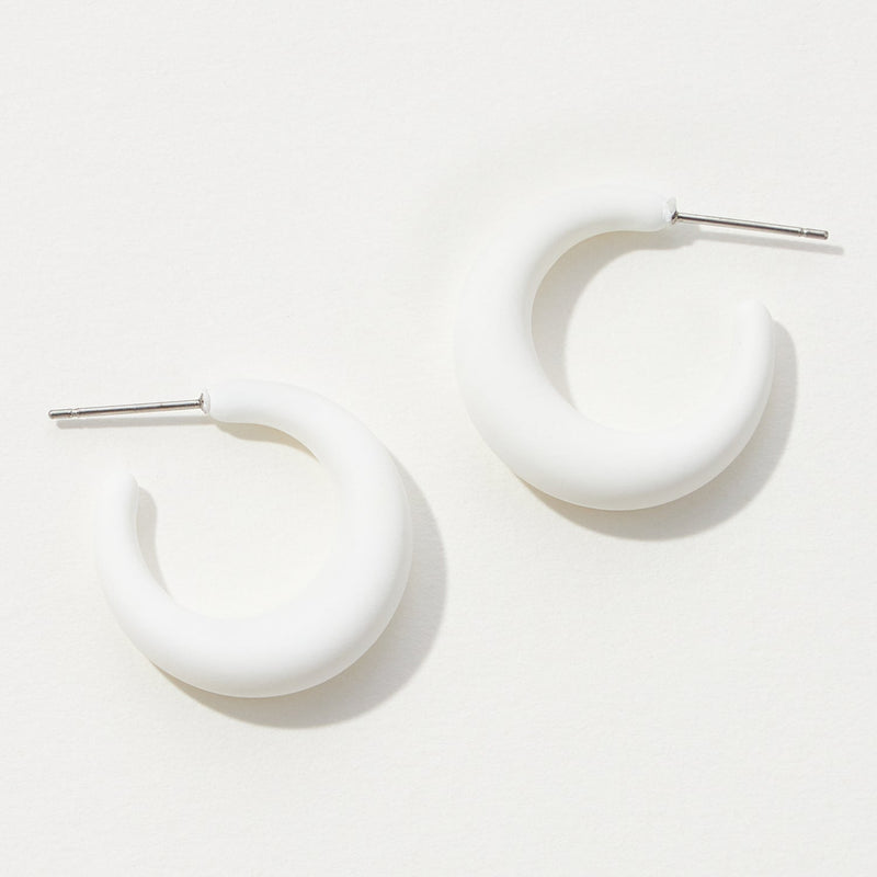 Rubber Coating Hoop Earring