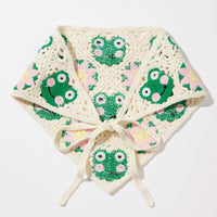 Frog Babushka Style Hair Wrap