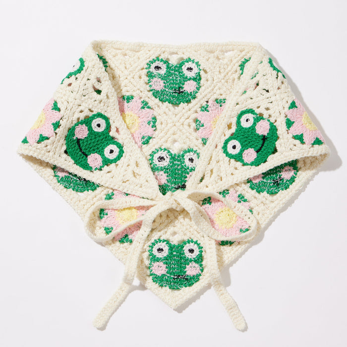 Frog Babushka Style Hair Wrap