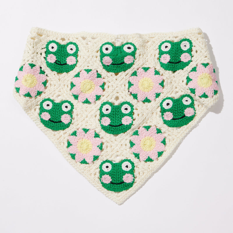 Frog Babushka Style Hair Wrap