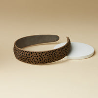 genuine leather animal print headbands