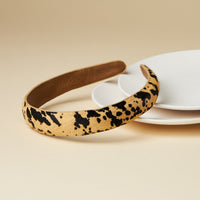 genuine leather animal print headbands 1inch