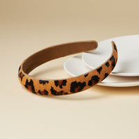 genuine leather animal print headbands 1inch