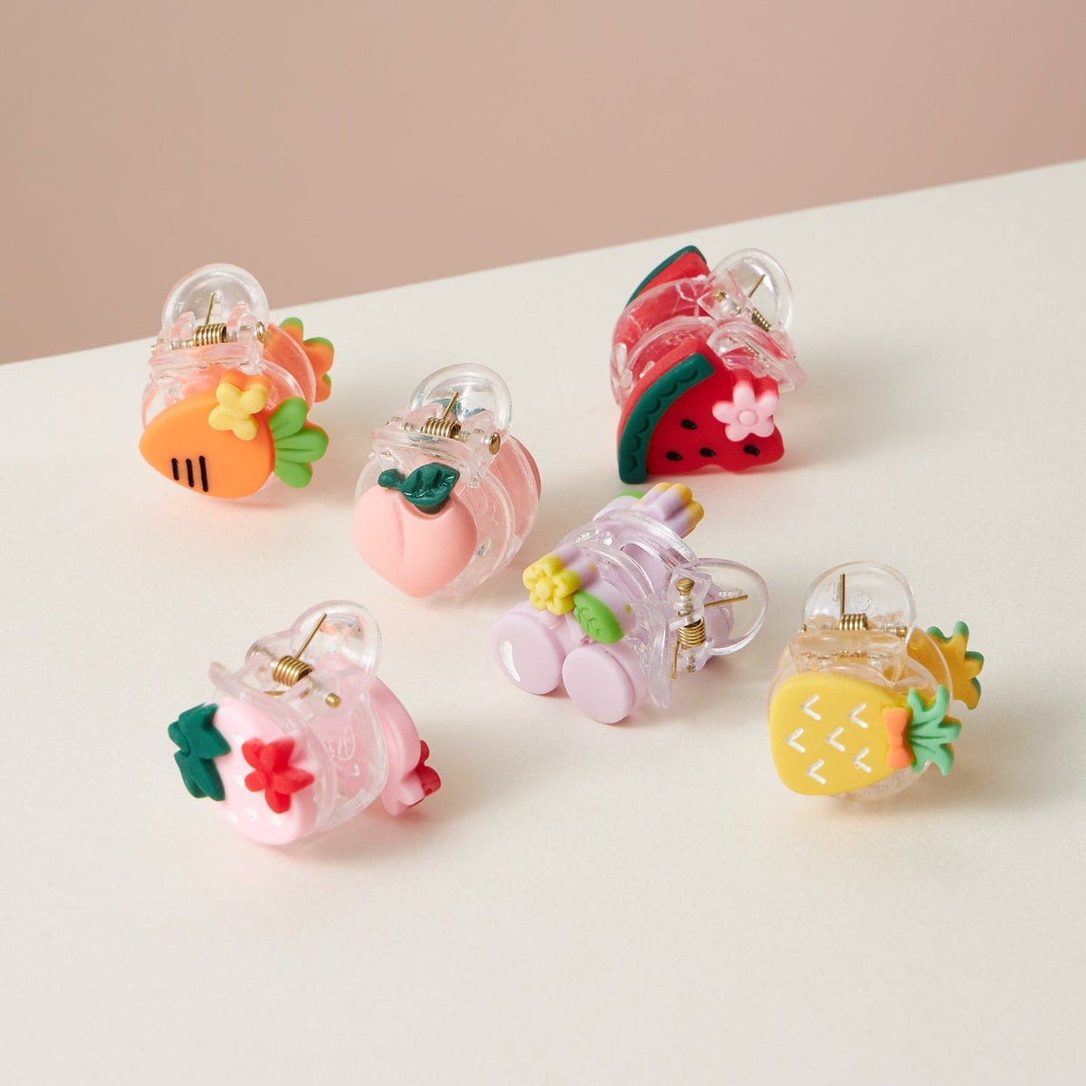 6 Pcs Tropical Mini Claw Hair Clips