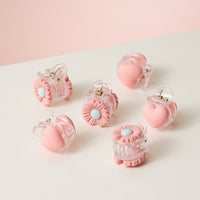 6 pcs summer fruits mini claw hair clips