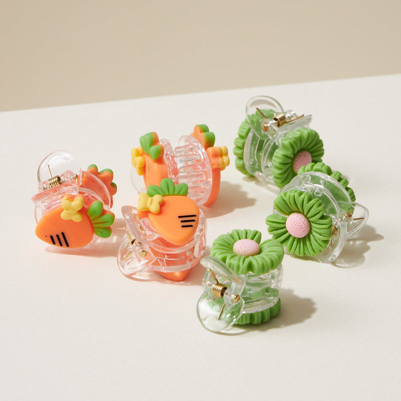 6 Pcs Tropical Mini Claw Hair Clips