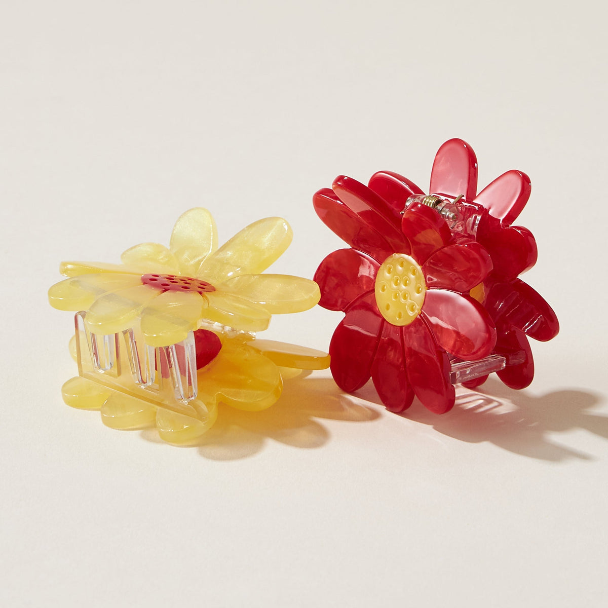 Resin Flower Claw Hair Clips