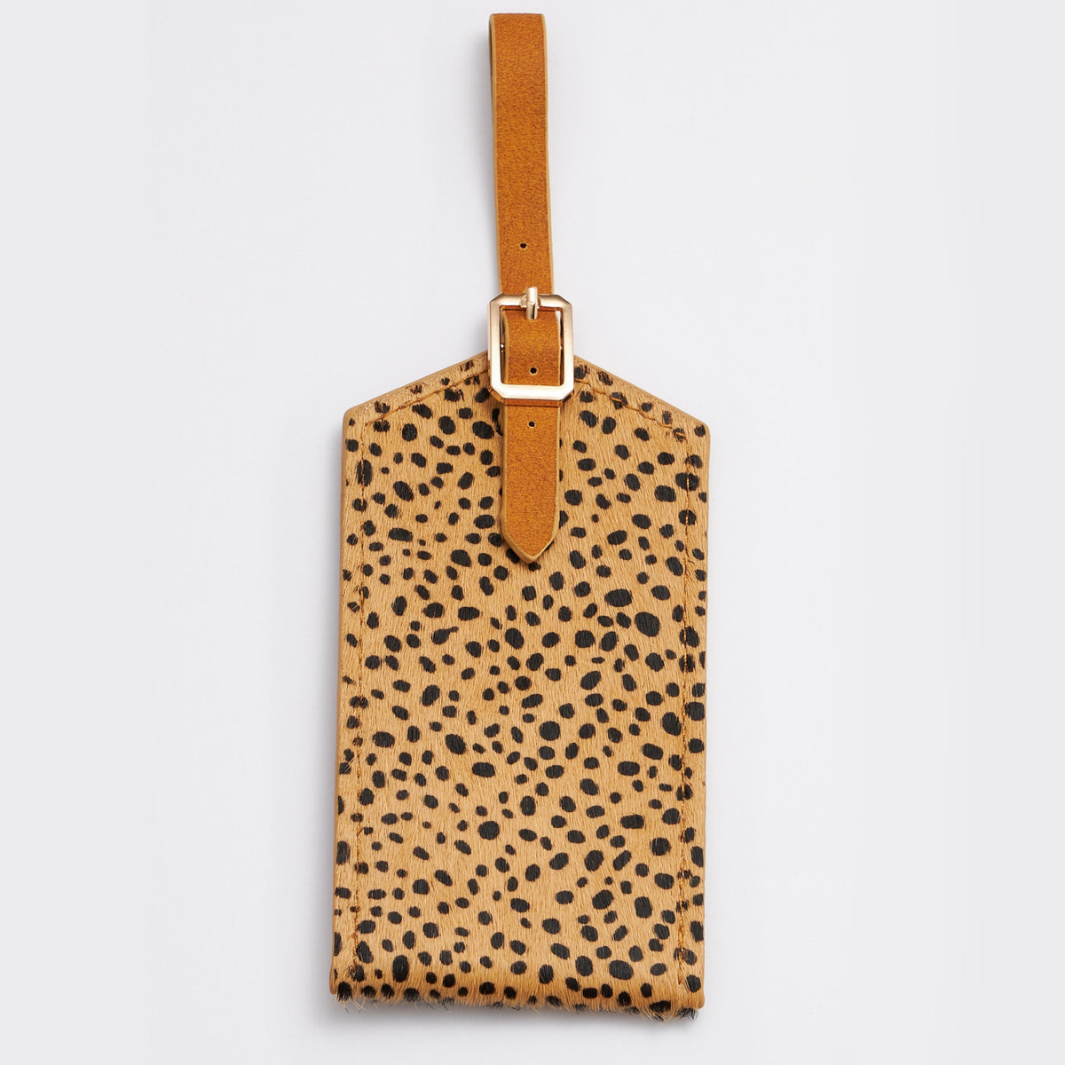 Genuine Leather Animal Print Luggage Tag