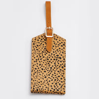 Genuine Leather Animal Print Luggage Tag