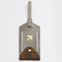 Genuine Leather Animal Print Luggage Tag