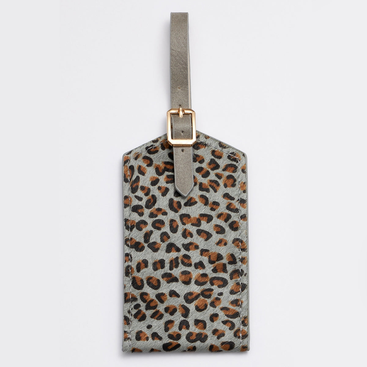 Genuine Leather Animal Print Luggage Tag