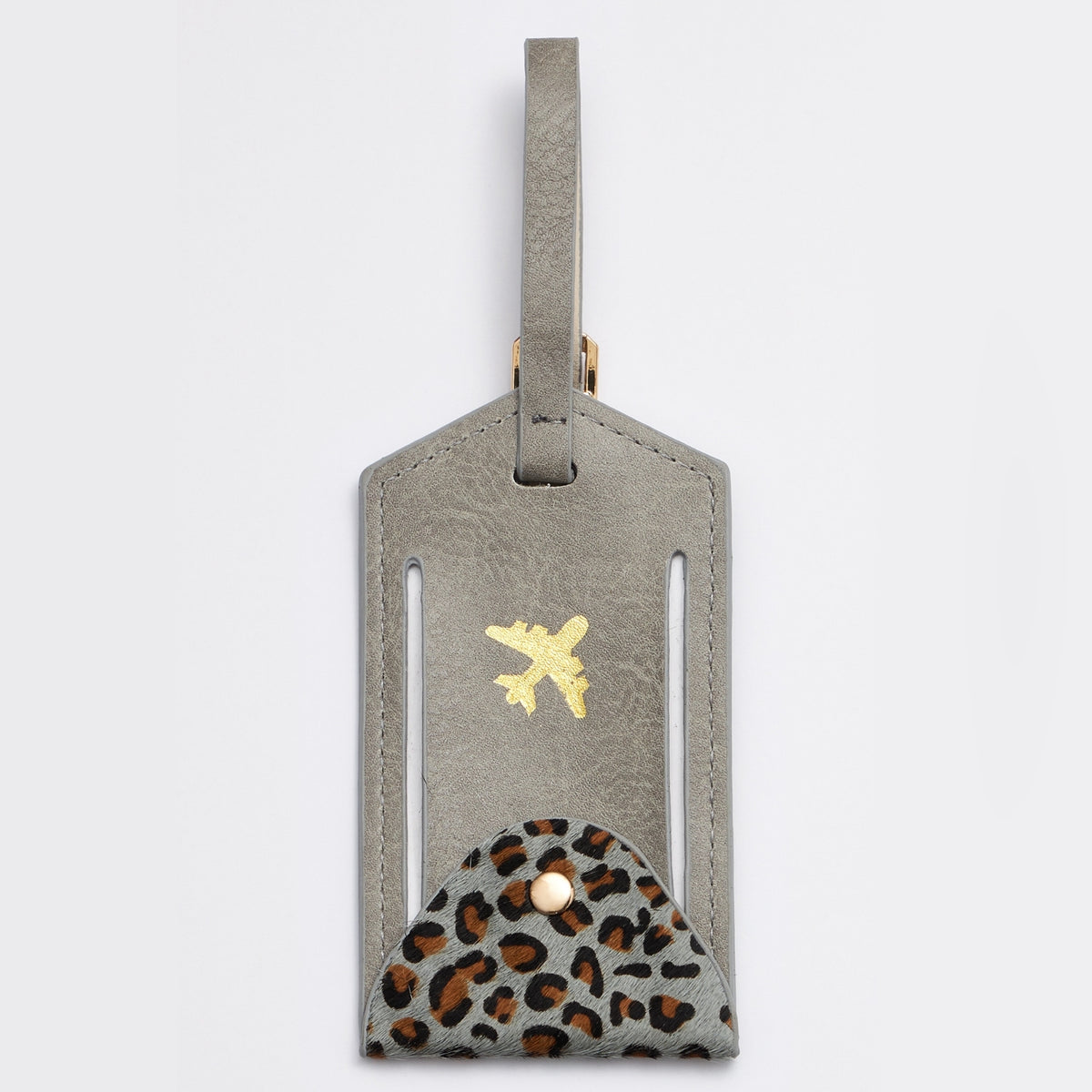 Genuine Leather Animal Print Luggage Tag