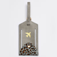 Genuine Leather Animal Print Luggage Tag