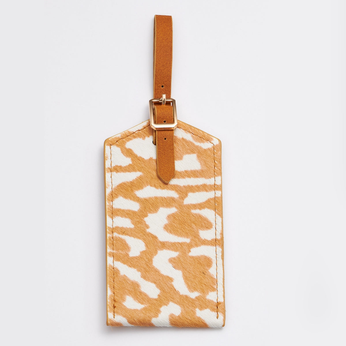 Genuine Leather Animal Print Luggage Tag