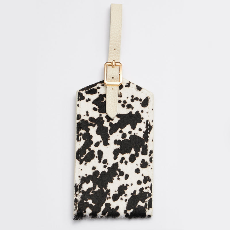 Genuine Leather Animal Print Luggage Tag