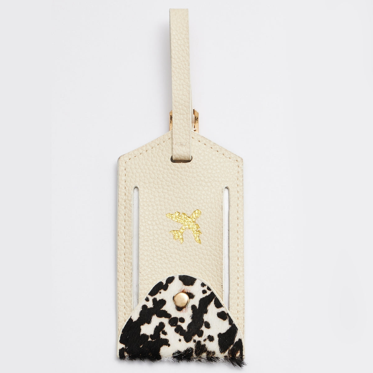 Genuine Leather Animal Print Luggage Tag