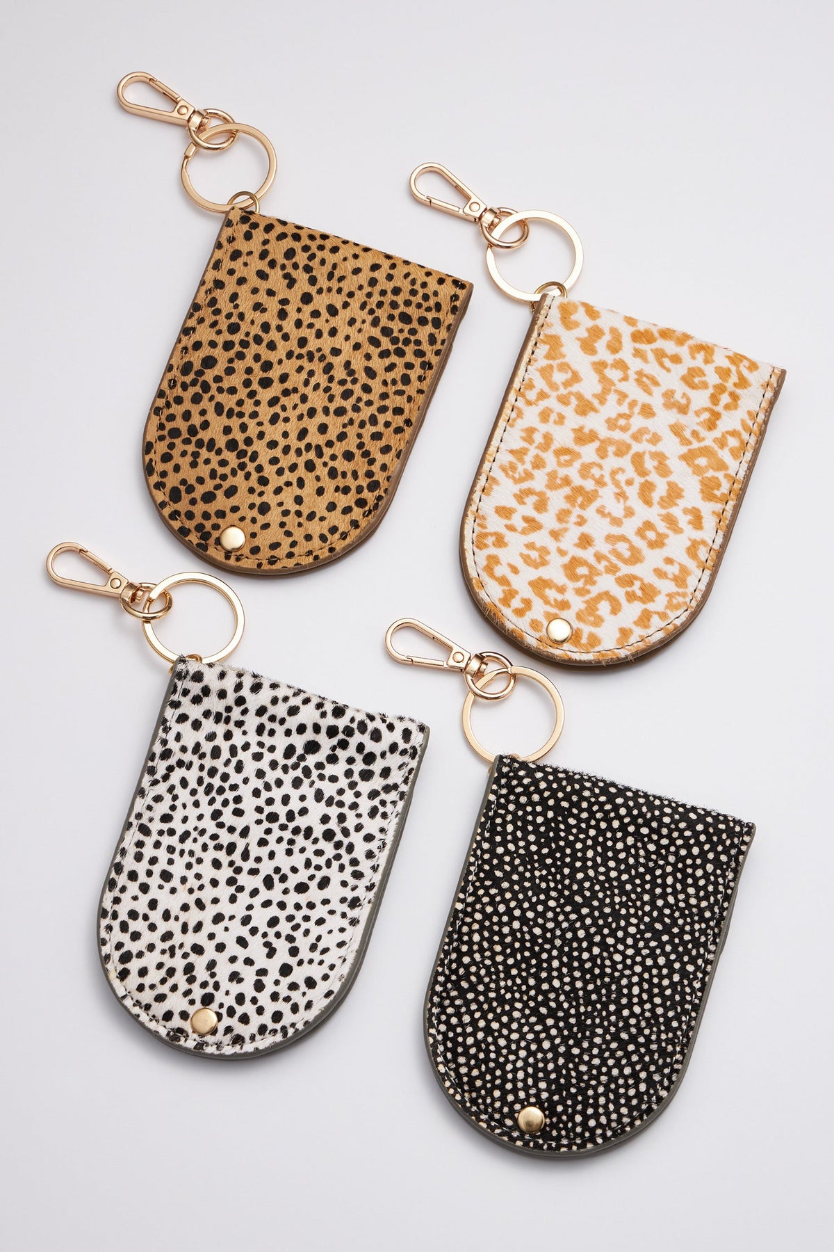 Animal Print ID Card Holder Key Chains