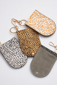 Animal Print ID Card Holder Key Chains