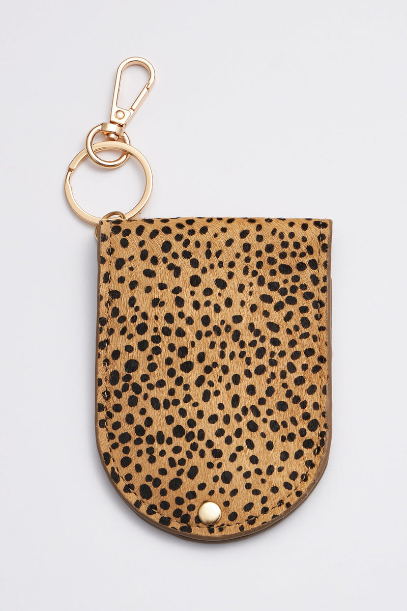 Animal Print ID Card Holder Key Chains