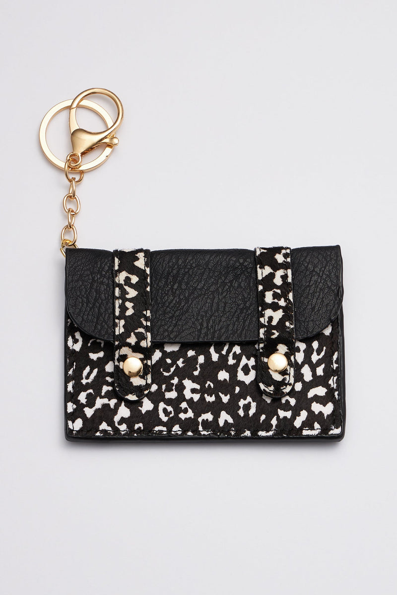 Animal Print ID Card Holder Key Chains