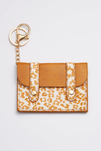 Animal Print ID Card Holder Key Chains