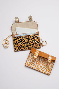 Animal Print ID Card Holder Key Chains