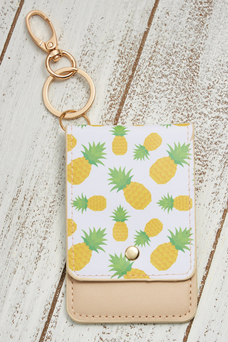 Tropical ID Card Holder Key Chains