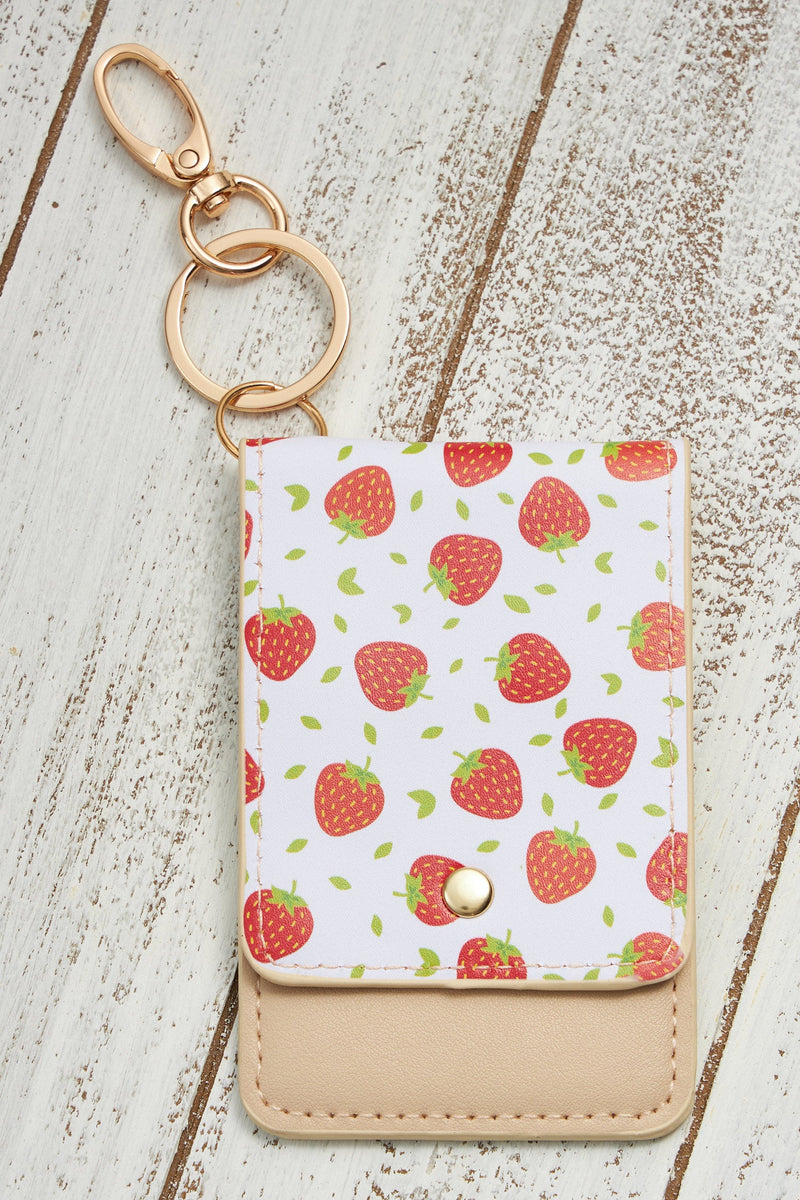 Tropical ID Card Holder Key Chains