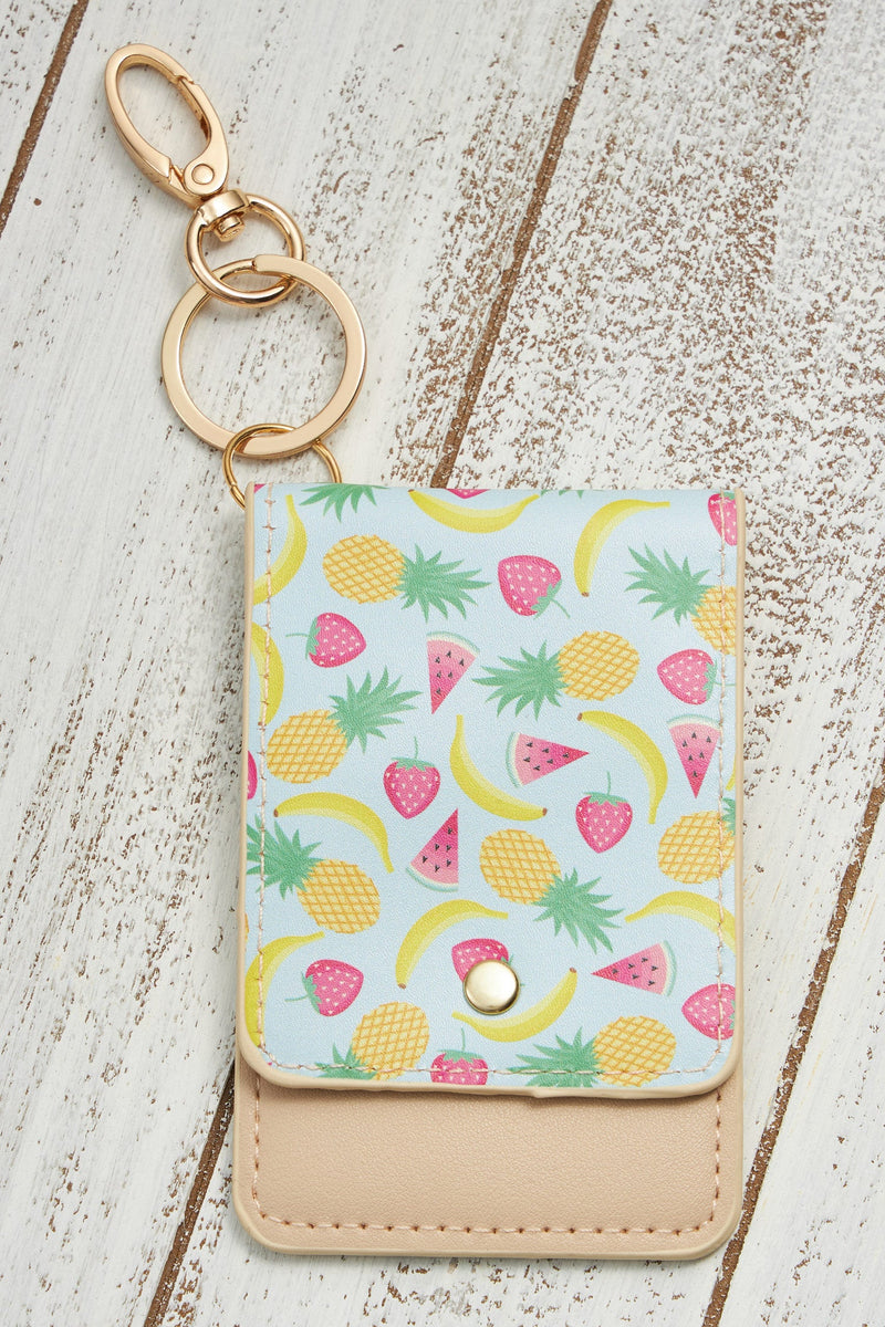 Tropical ID Card Holder Key Chains