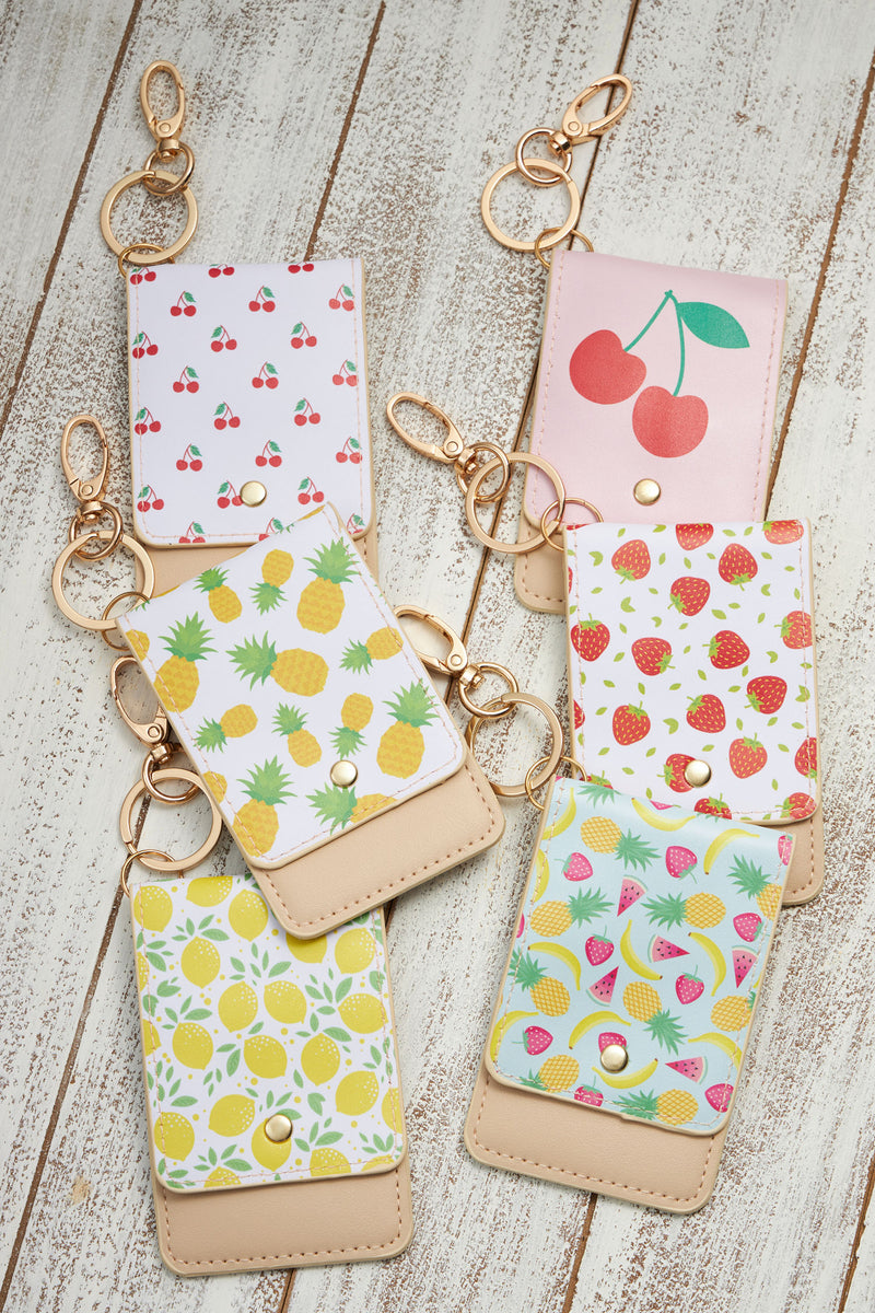 Tropical ID Card Holder Key Chains