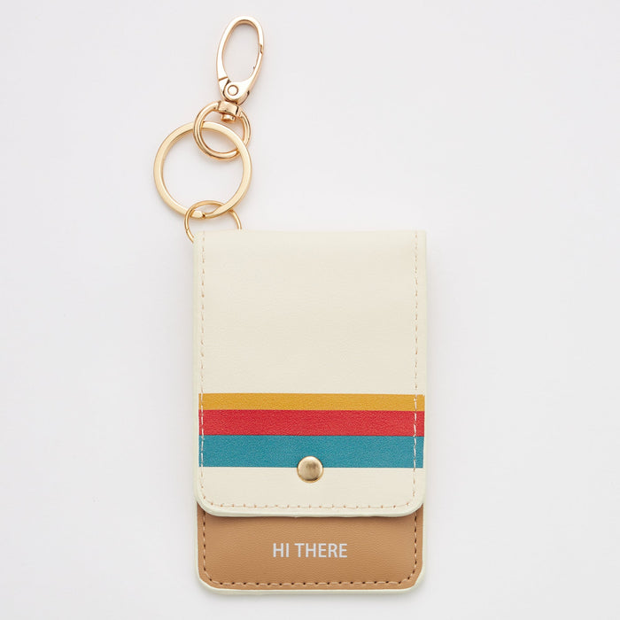 HI THERE ID Card Holder Keychain