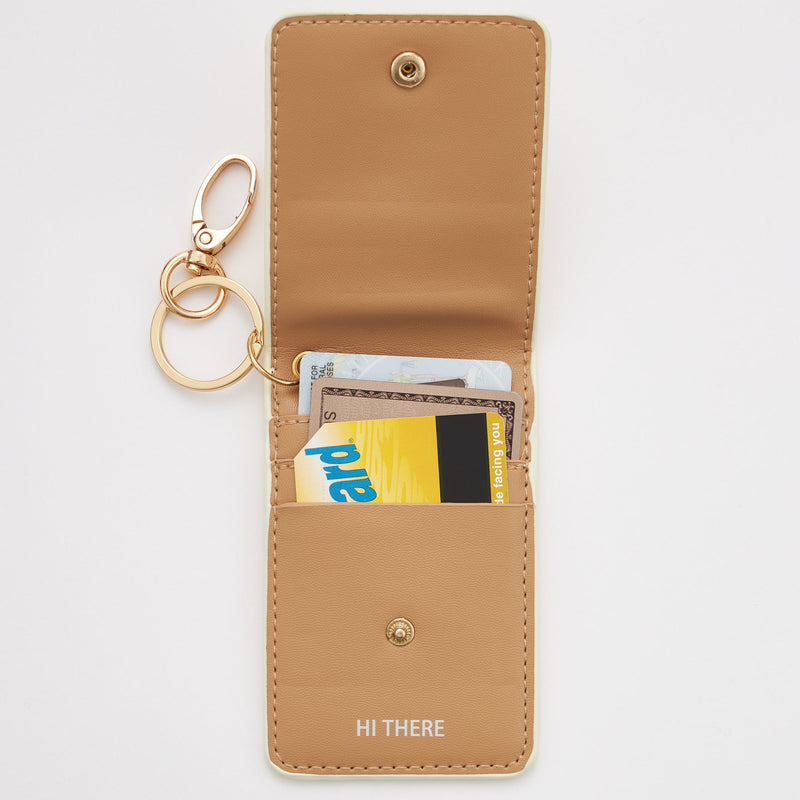 HI THERE ID Card Holder Keychain