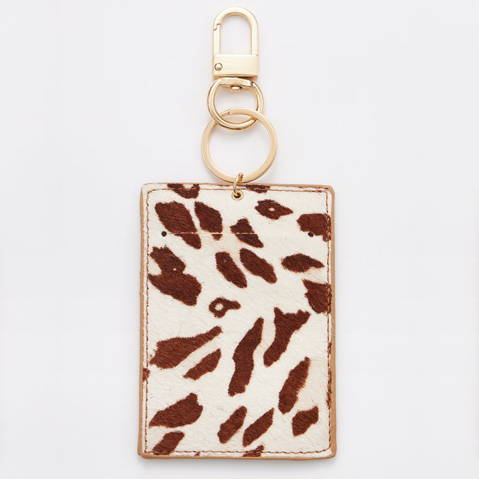 Animal Print Card Holder Key Chains