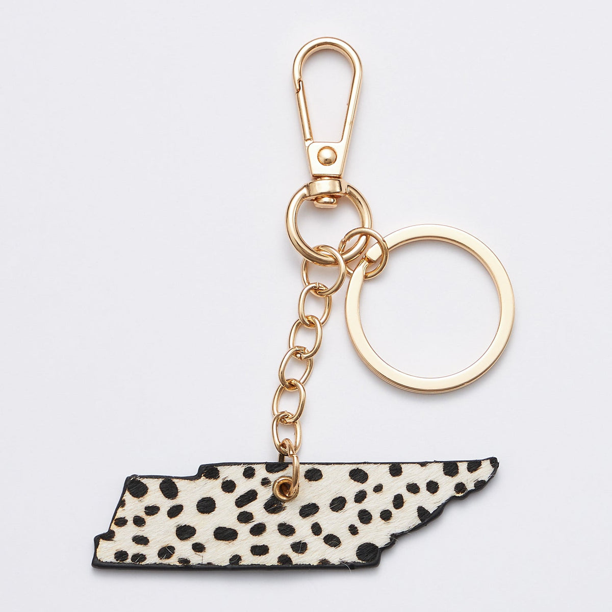 genuine leather animal print louisiana state keychains