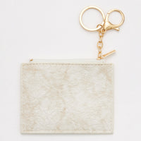 Animal Print Genuine Leather ID Card Holder Keychains