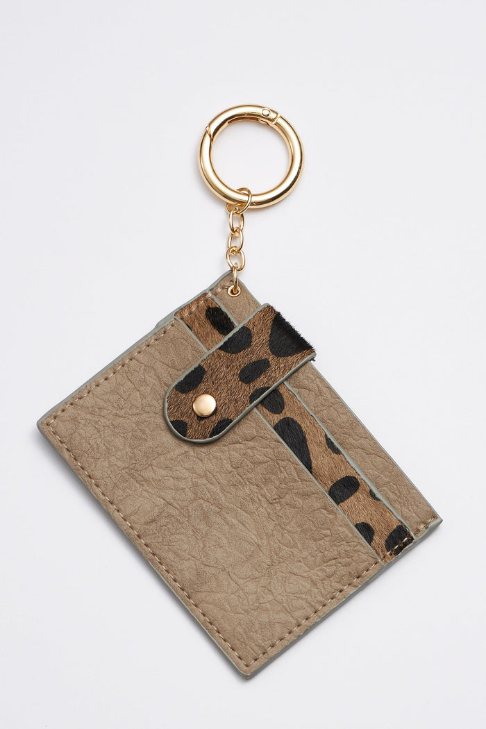 animal print id card holder key chains 4