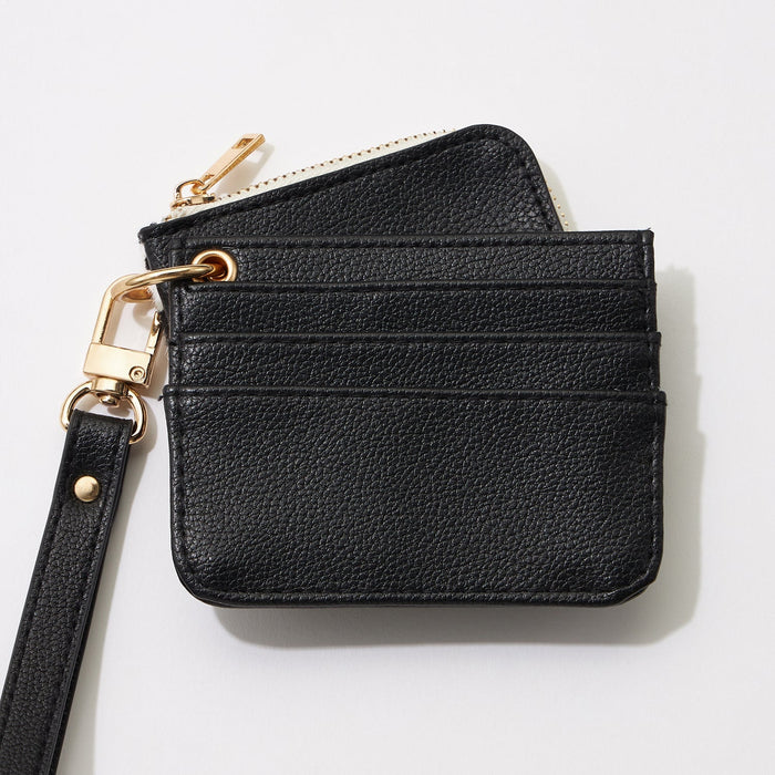 Calf Hair Pouch and Card Holder With Wristlet