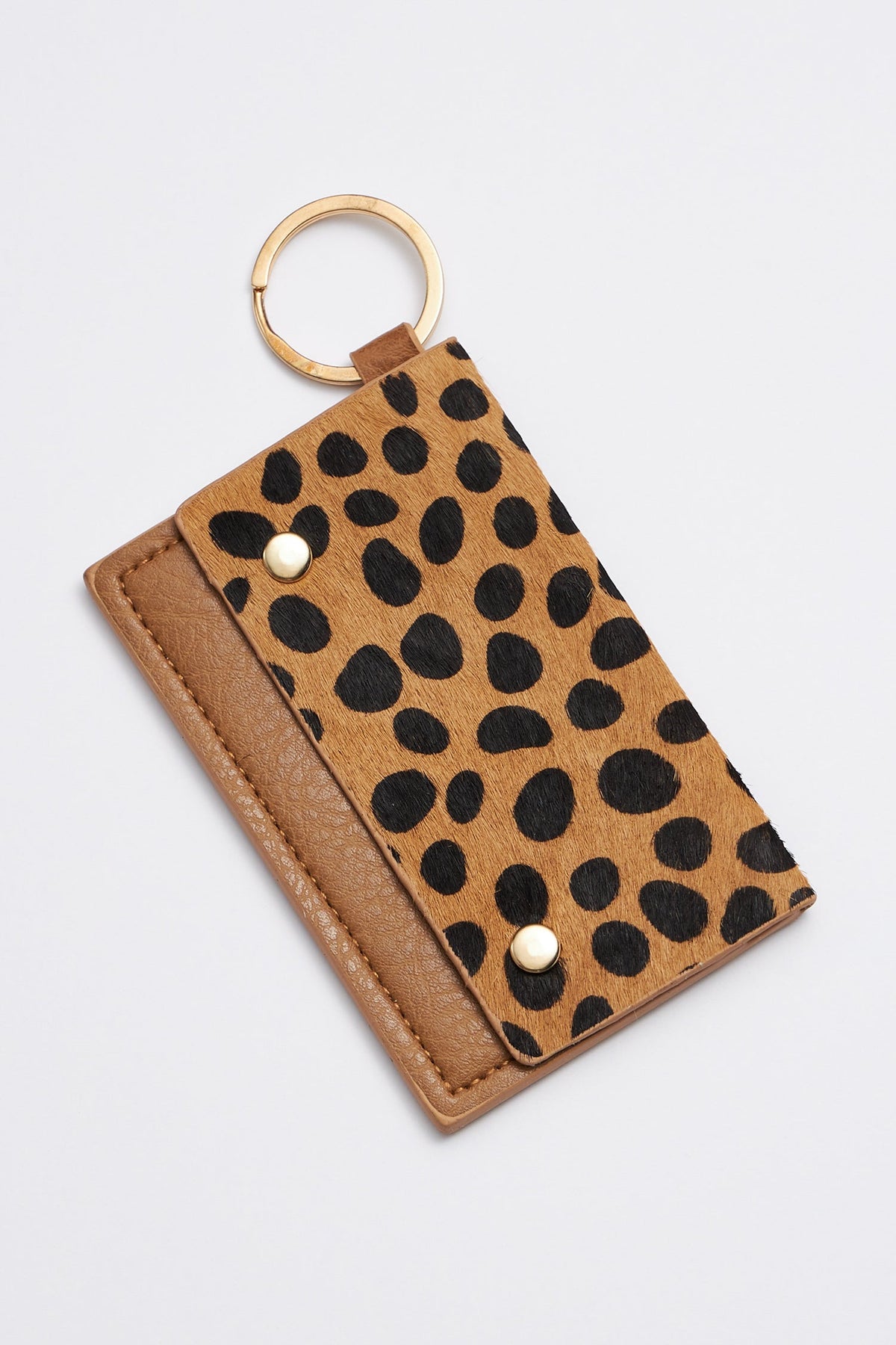 animal print card holder key chains