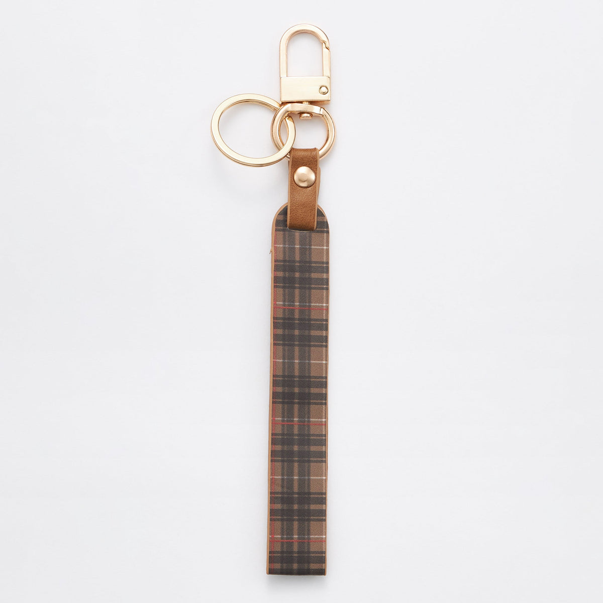 Plaid Pattern Print Strap Keychains