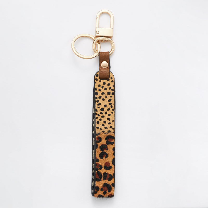 plaid pattern print strap keychains