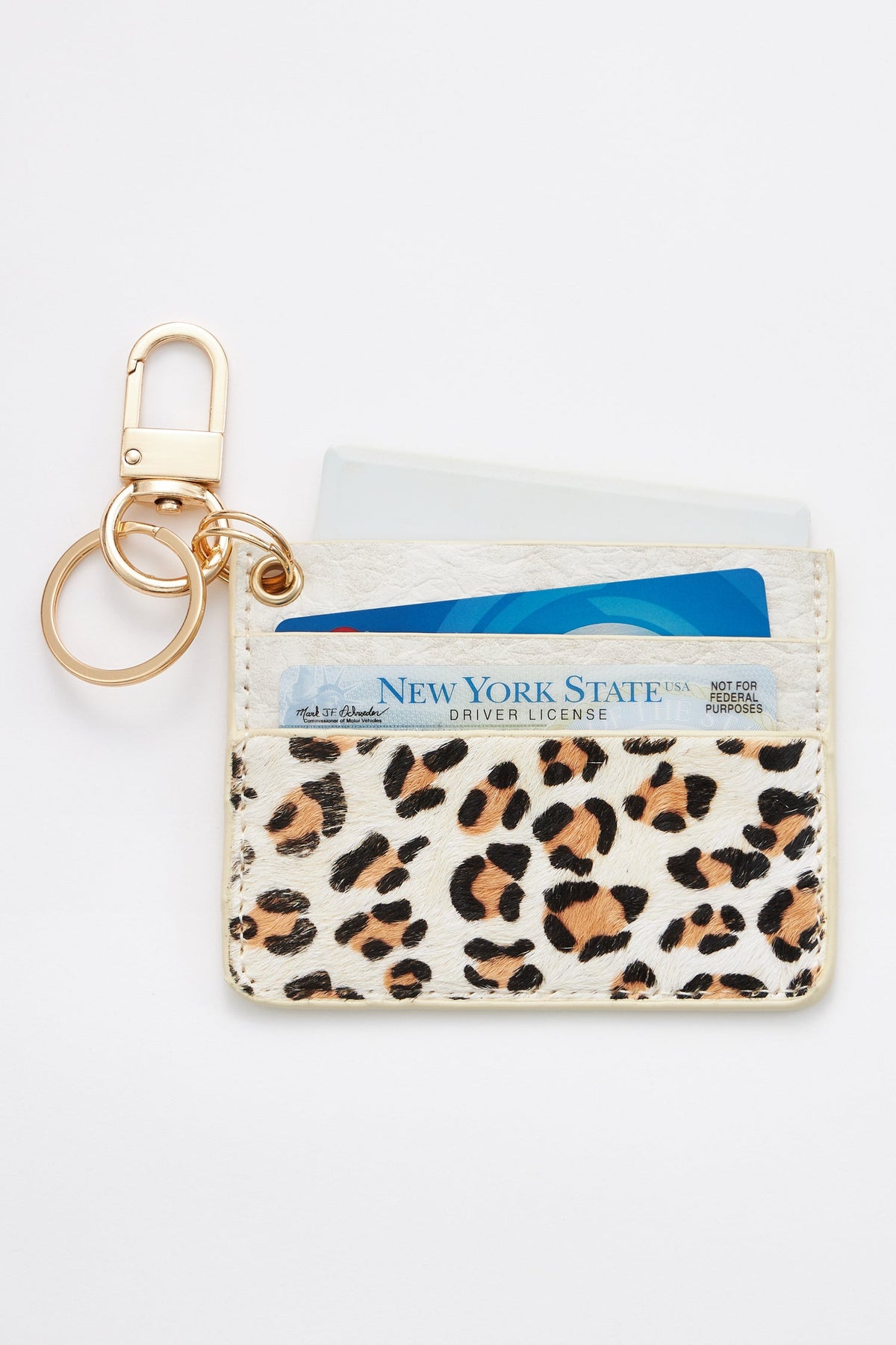 Animal Print Card Holder Key Chains