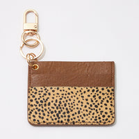 Animal Print Card Holder Key Chains