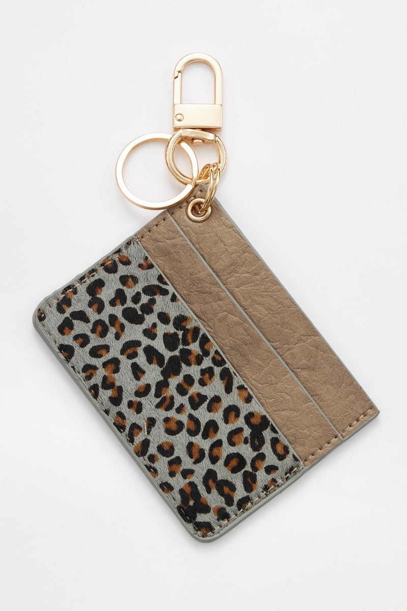 animal print card holder key chains 2