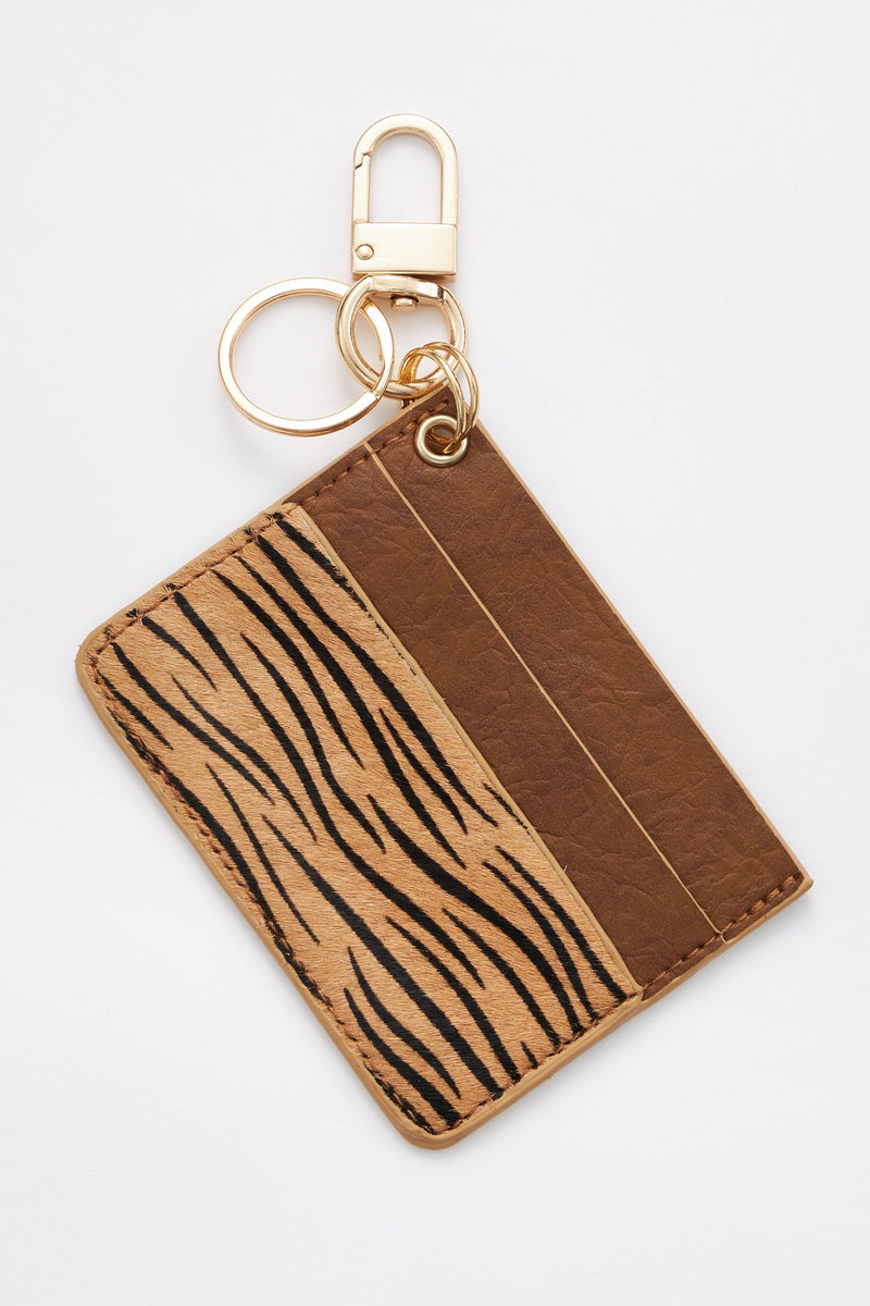 animal print card holder key chains 2