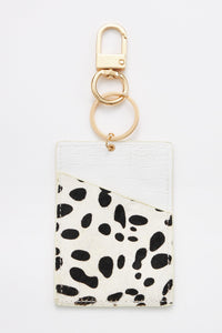 animal print card holder key chains 3